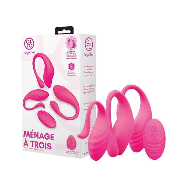 Together Toy Menage A Trois pink remote egg set with retail package
