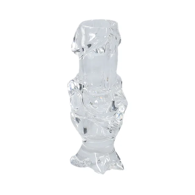 clear molded Dickheads Bride tall shot glass with dress-shaped base