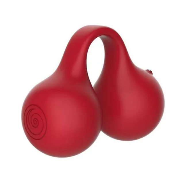 Front angled view of red Twinn dual pods and arch loop