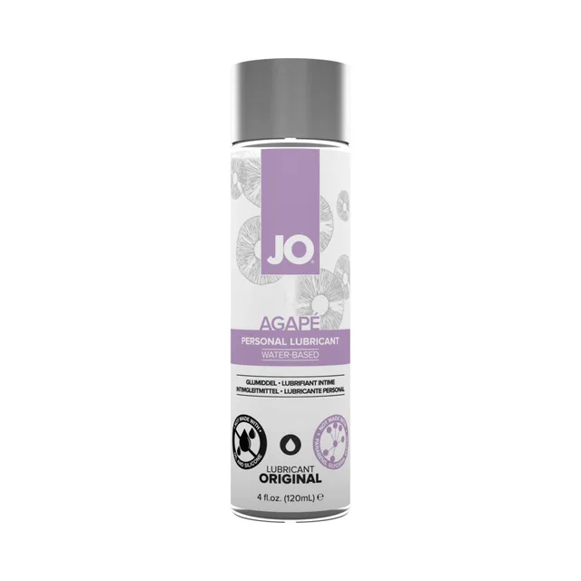 System JO Agape Original 4 oz silver pump bottle front