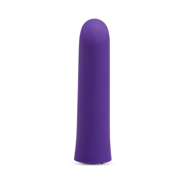 upright purple Sunni Nubii with a tapered cylindrical body and beveled tip