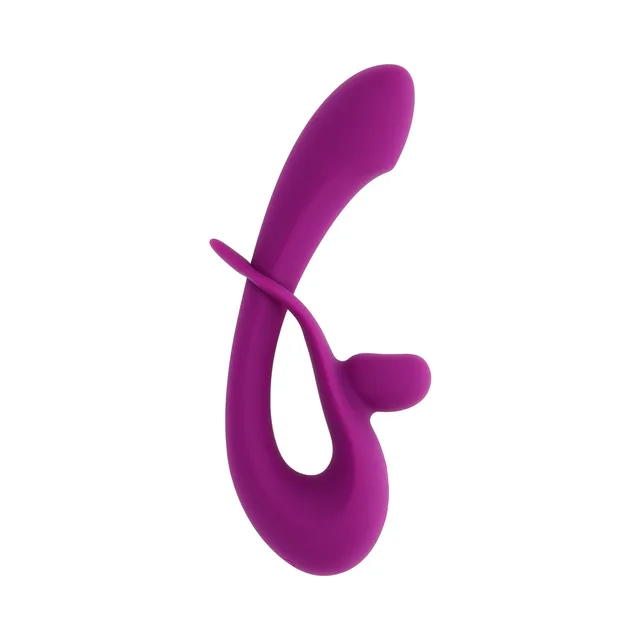 Three-quarter side view of purple Playboy Cha Cha Slide vibrator