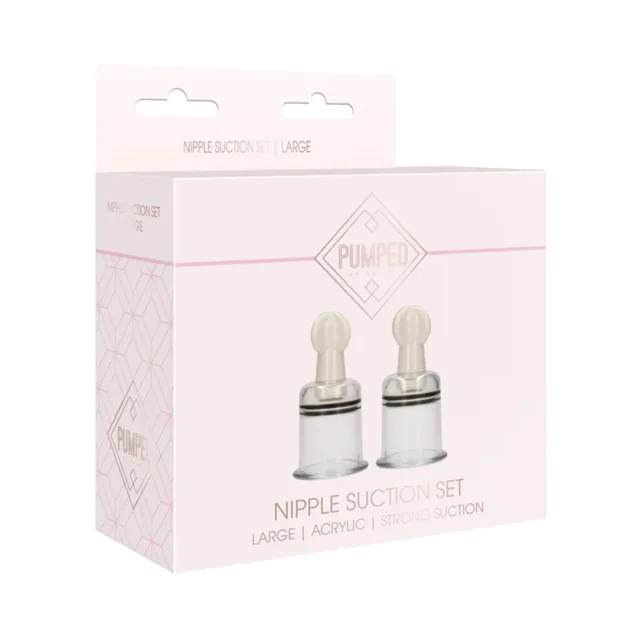 Pumped rose large nipple suction set in pale pink box