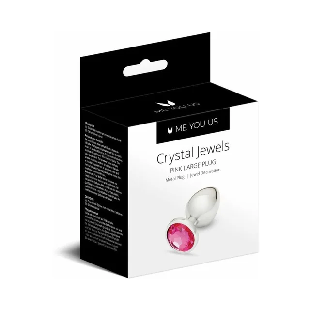 Large pink Me You Us Crystal Jewels metal plug box