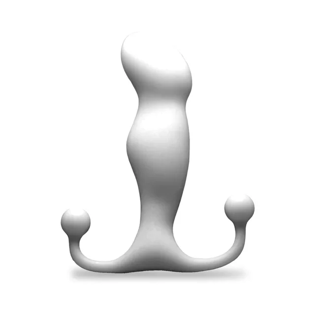 White Aneros Progasm with curved center and two rounded arms