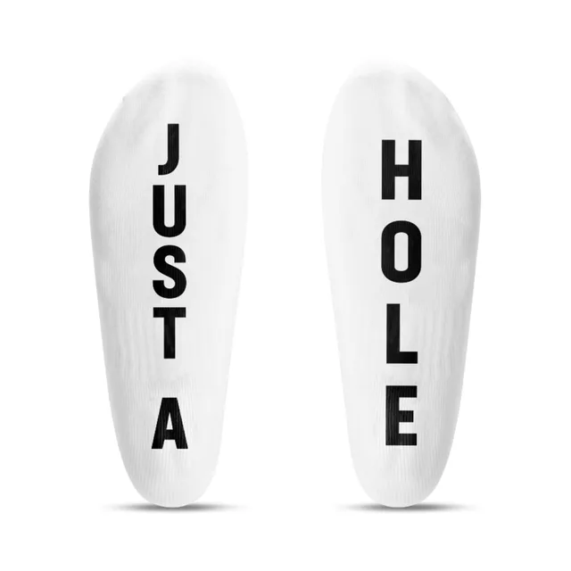White Prowler RED sock soles with split Just A Hole lettering