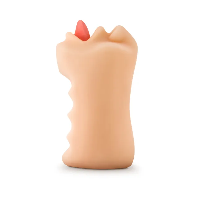Upright Oral Anne mouth stroker with pink tongue