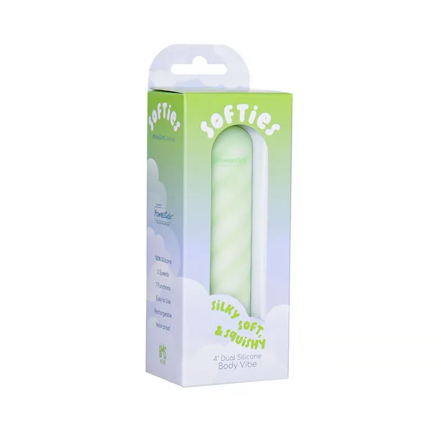 BMS Softies Dual Layer Bullet in green inside a green and white window retail box