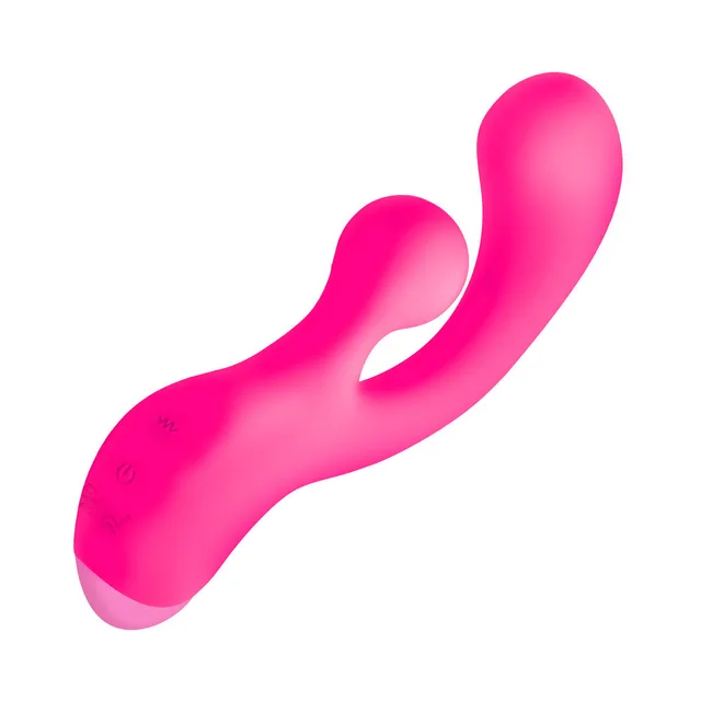BANG pink gyro rabbit vibrator front view of the two rounded arms
