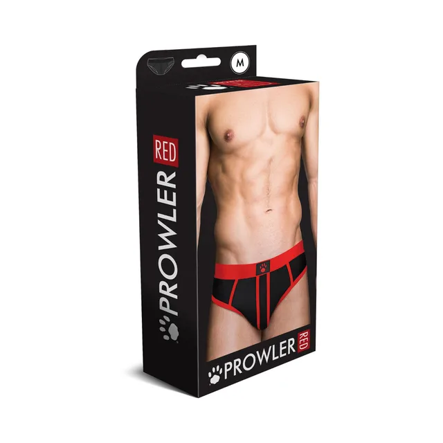 Prowler RED red-trim open-back brief size M retail box