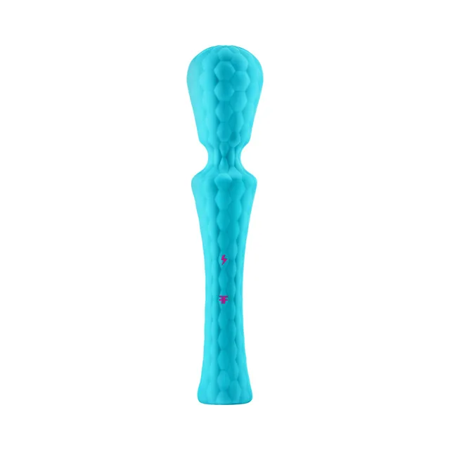 Front view of turquoise FemmeFunn Ultra Wand XL