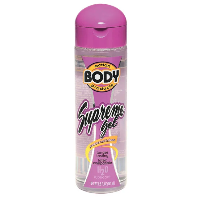 Body Action Supreme 8.5-ounce gel bottle with purple flip-top cap
