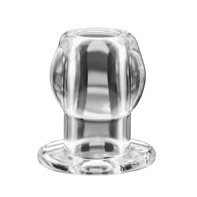 Perfect Fit X-Large Tunnel Plug clear grooved tunnel plug with open channel and flared base