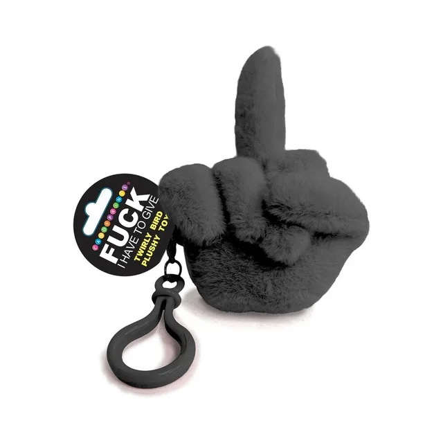 Black Fucks To Give Twirly Bird plushie with matching clip