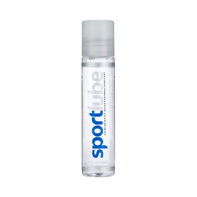 SportLube water-based lubricant 1 oz clear travel bottle