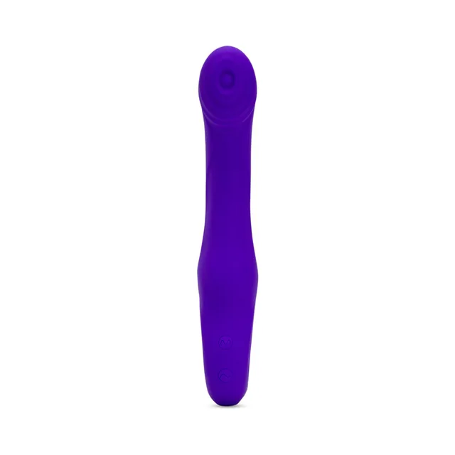 upright deep purple Rhapsody displaying its ringed tip and narrow two-button stem