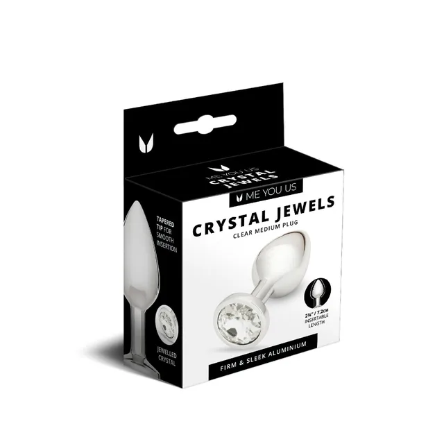 Medium clear Me You Us Crystal Jewels metal plug box