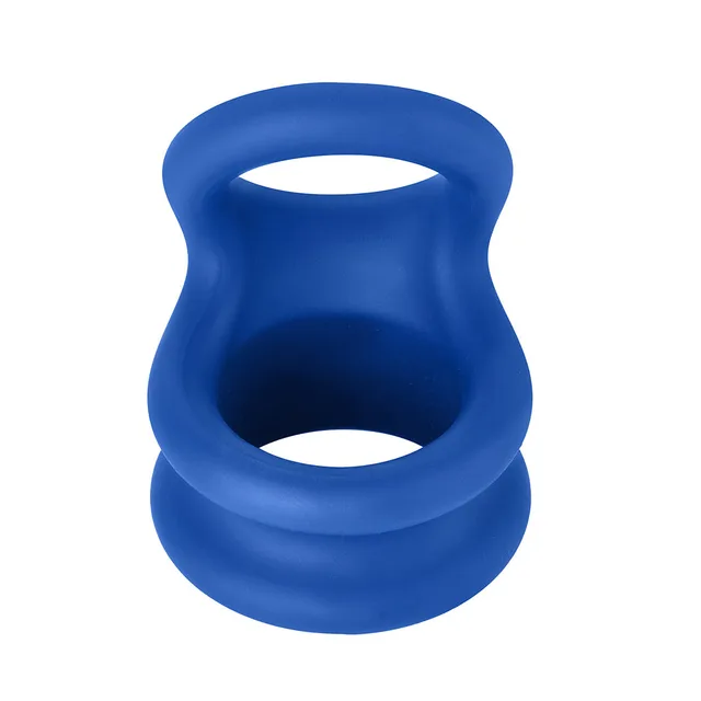 Front view of large blue Forto F-20 stacked ring