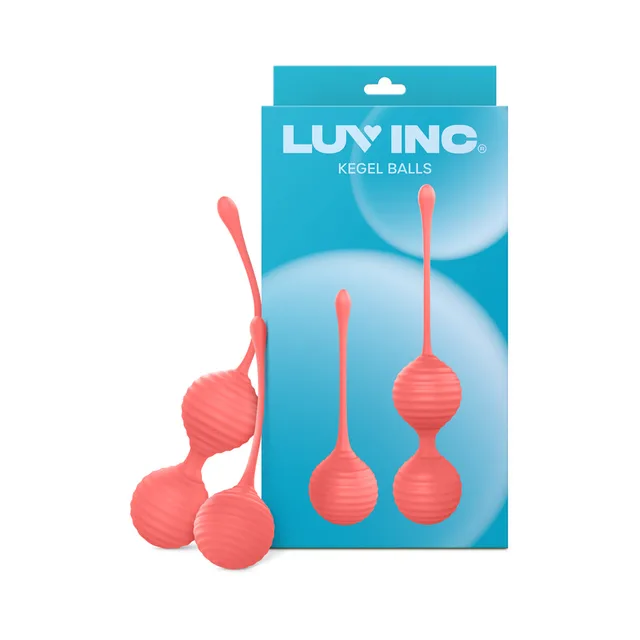 Luv Inc KG88 coral two-piece kegel ball package front