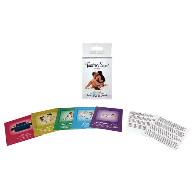 Tantric Sex Cards carton with five color-coded theme cards