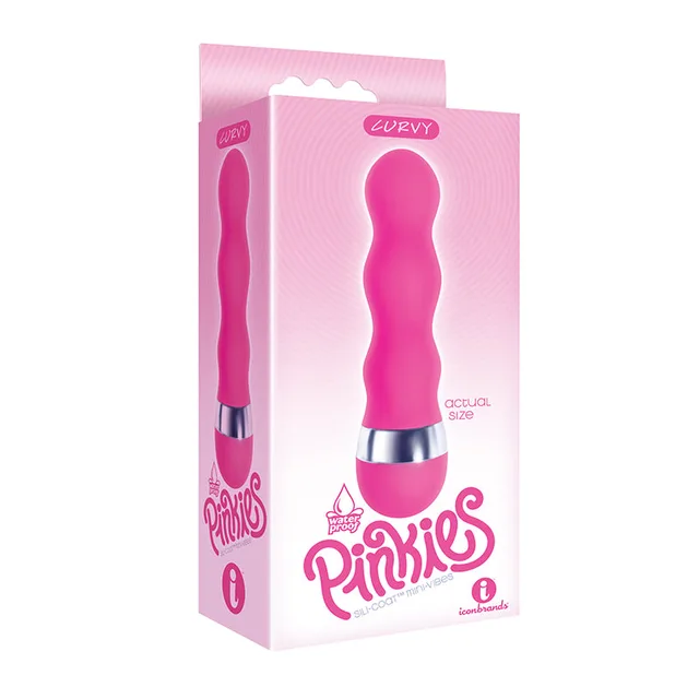 The 9's Pinkies Curvy Light Pink Vibrator with carton