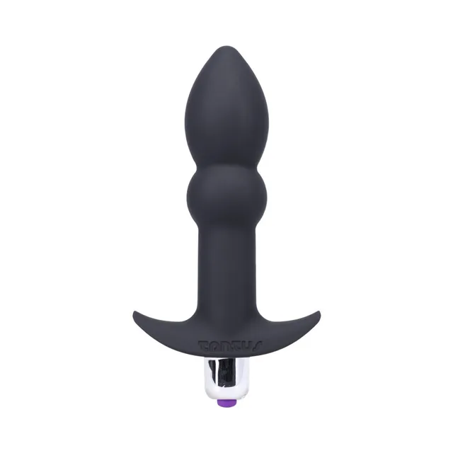 Front view of Onyx Perfect Plug Plus with bead and curved anchor base