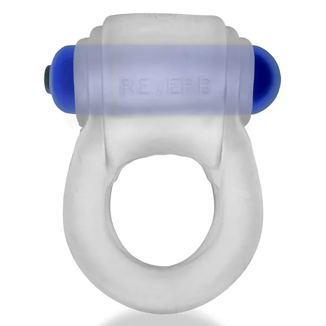 Front view of clear Revring and blue bullet ends