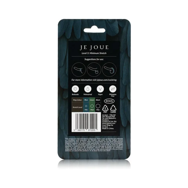 Back of Je Joue Minimum Stretch ring package