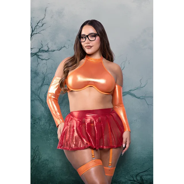 Fantasy Lingerie Play Brainy Bombshell 5-Piece Character Costume Set XL/2XL