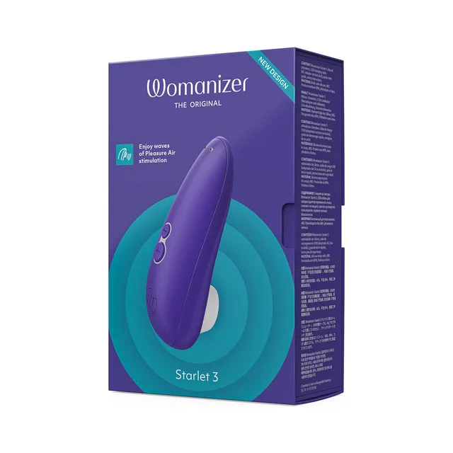 Retail box for indigo Womanizer Starlet 3 air stimulator