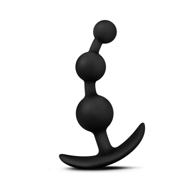 Luxe Be Me 3 Black front view of three graduated beads