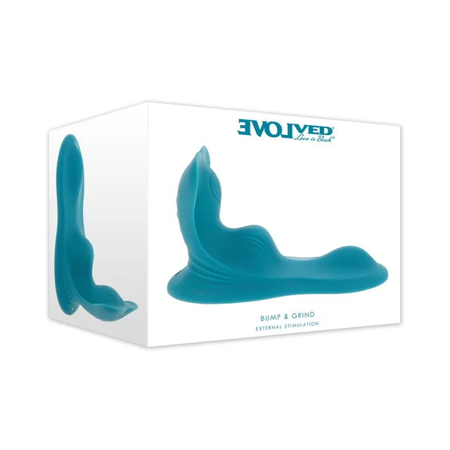 Evolved Bump & Grind teal retail box with curved product profile
