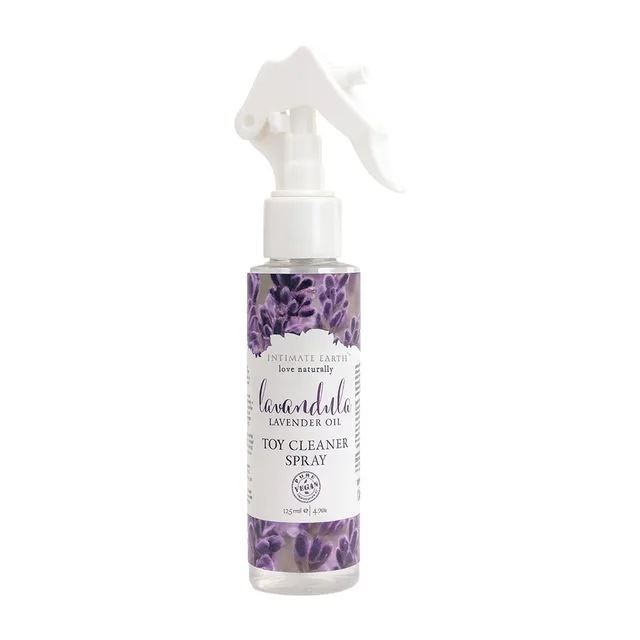 Intimate Earth Lavandula Toy Cleaner in clear trigger-spray bottle
