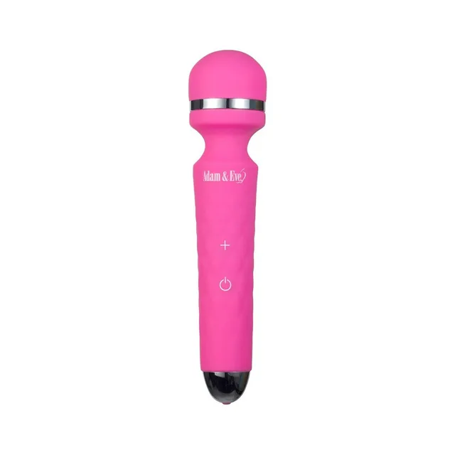 Adam & Eve Peak hot-pink wand massager straight front view