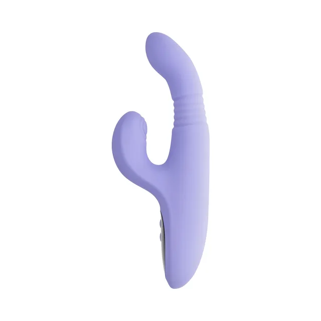 Side angle of purple Pep Talk curved shaft and outer arm