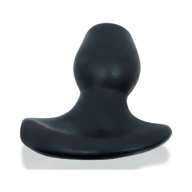 Front profile of large black Oxballs Morphhole-2 plug