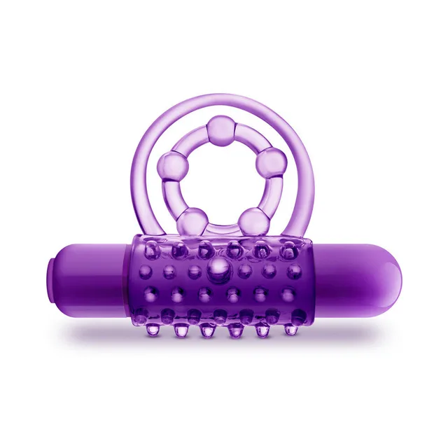 Front view of The Player Purple Textured Ring