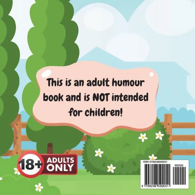 Back cover of Fisting showing shows the garden landscape and an adults-only notice