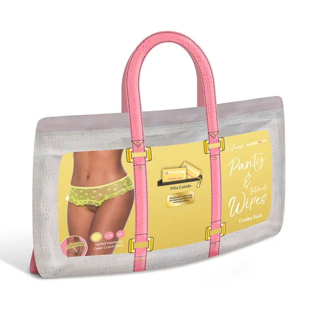 Magic Silk Sweetums pina colada skirted panty combo pack in display bag