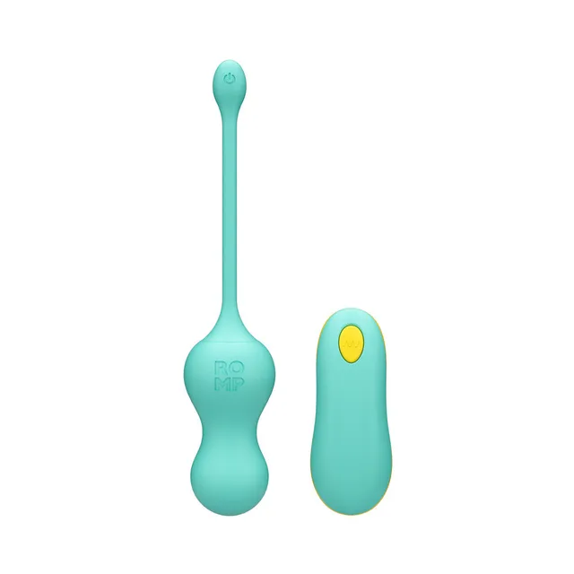 Light-teal Cello two-bulb egg and oval remote
