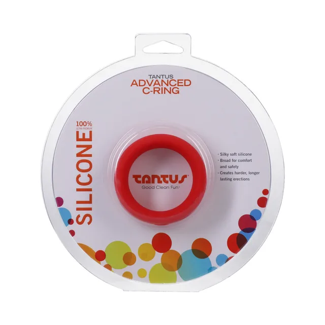 Front round package of red Tantus Advanced 1.75-inch C-Ring