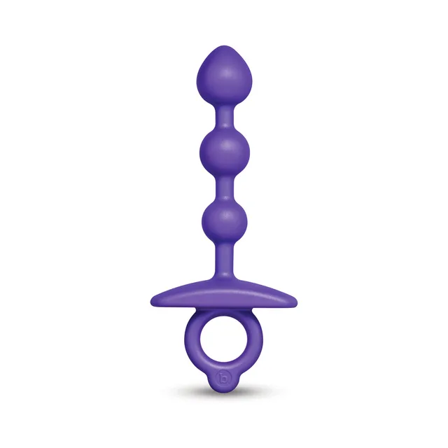 Front view of purple Butties Zip graduated beads