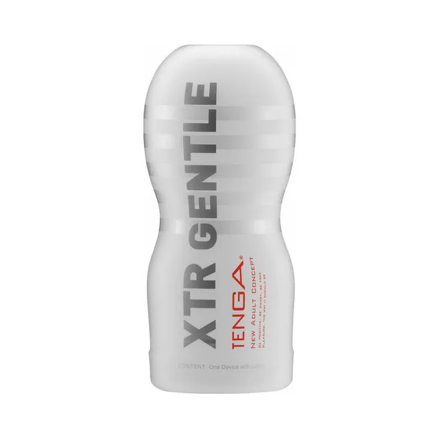 Front view of white Tenga Original Vacuum Cup XTR Gentle