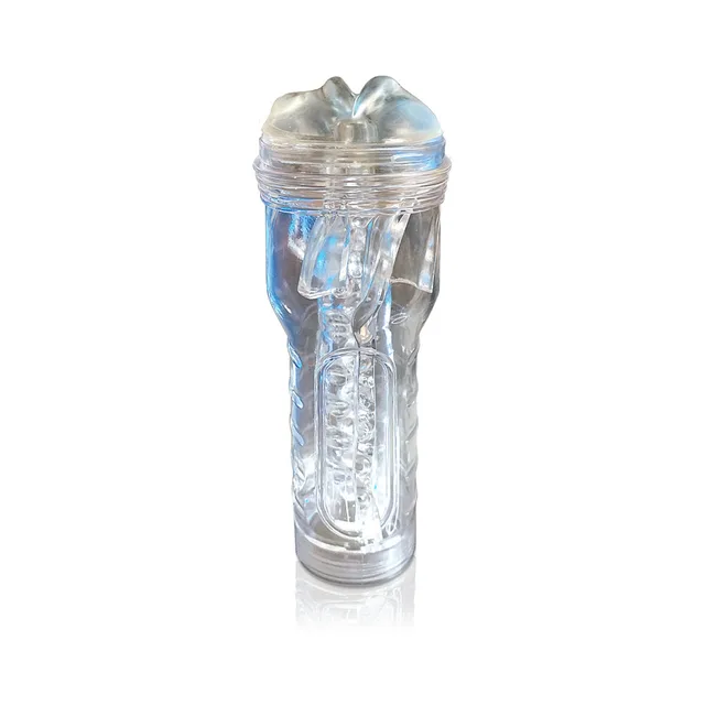 Upright transparent MSTR B8 mouth stroker with clear cap