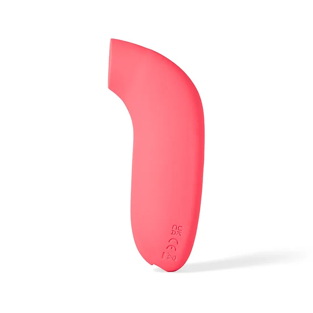 Dame Aer coral curved suction toy right side profile of the tapered body