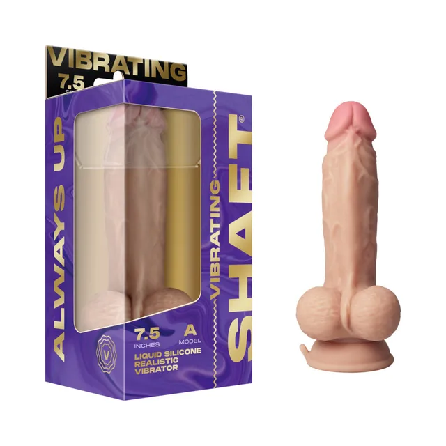 Pine Shaft Model A 7.5-inch vibrator with ball detail and suction base