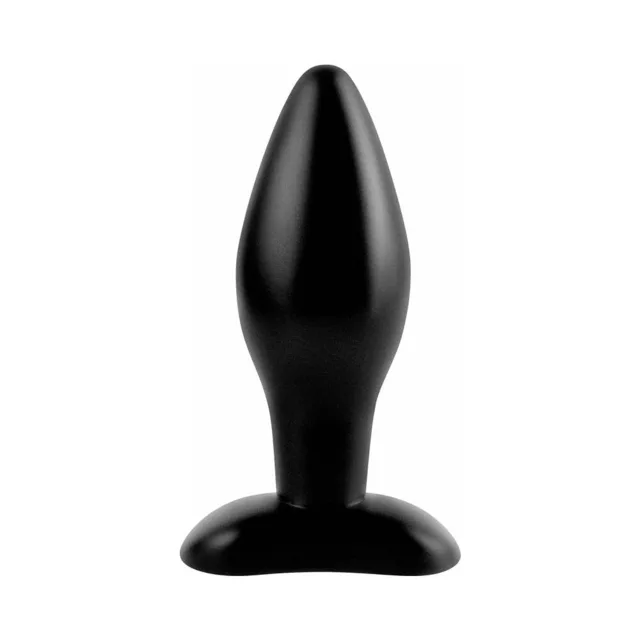 Pipedream Anal Fantasy Medium Plug black silicone plug front view