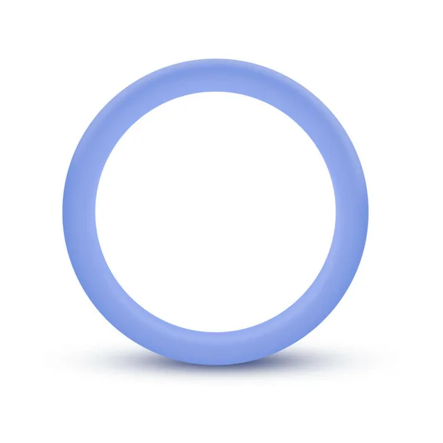 Blush Performance Glo pale-blue silicone ring flat front view showing circular opening