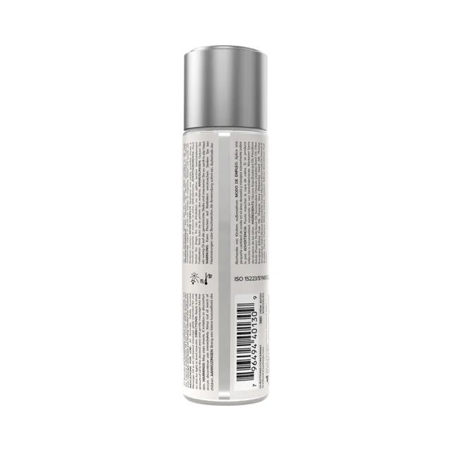 Back label of JO Aromatix vanilla massage oil bottle