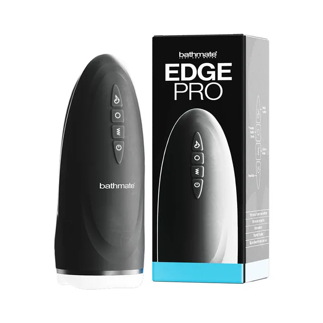 Bathmate Edge Pro black vibrating masturbator with retail box